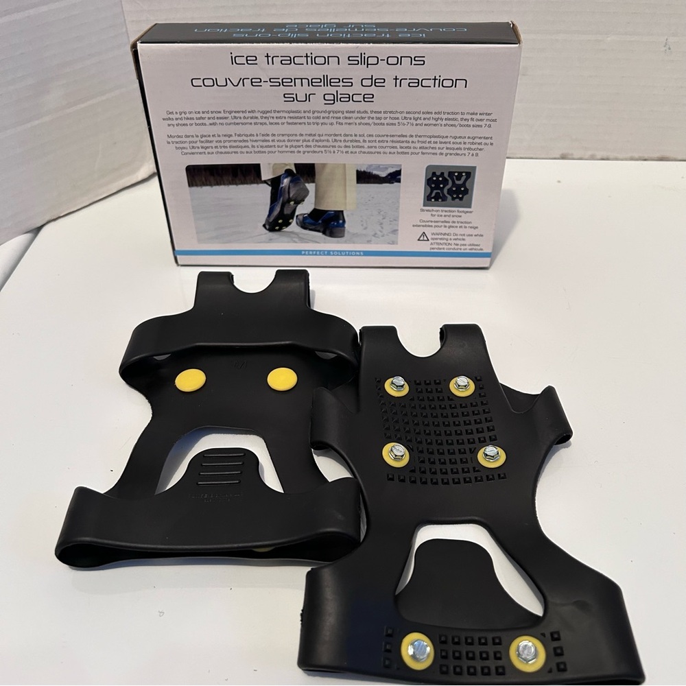 Ice Traction slip-ons Men 5-1/2” to 7-1/2” Women 7” to 9”